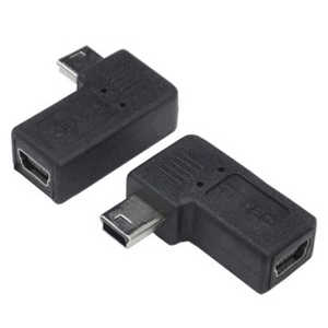 TFTECJAPAN USB mini5pin 左L型(フル結線) USBM5-LLF ブラック