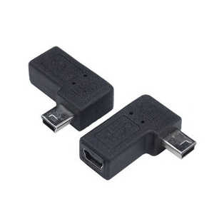 TFTECJAPAN 右L型アダプタ [mini USB オス→メス mini USB] 変換名人 ブラック USBM5-RLF