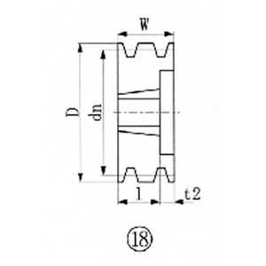 エバオン ブッシングプーリー SPA 103mm 溝数3 SPA1033