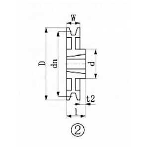 エバオン ブッシングプーリー SPA 180mm 溝数1 SPA1801