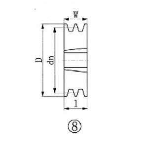エバオン ブッシングプーリー SPZ 140mm 溝数2 SPZ1402