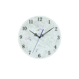 リンクスパイア ガラス製掛け時計 Thyme ホワイト GK-8404WT