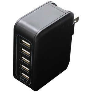 インプリンク 5台同時充電7.2A Smart IC対応AC充電器 IACU5A72SIBK インプリンク 5台同時充電7.2A Smart IC対応AC充電器 IACU5A72SIBK