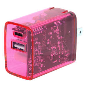 インプリンク PD対応TypeC/USB-AクリアAC充電器20W CLPK IMAC1CU20CLPK インプリンク PD対応TypeC/USB-AクリアAC充電器20W CLPK IMAC1CU20CLPK