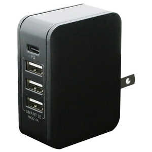 インプリンク PD対応Type-C/3USBポートAC充電器PD30/32W K IACC1U3P3032K インプリンク PD対応Type-C/3USBポートAC充電器PD30/32W K IACC1U3P3032K
