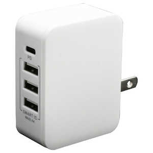 インプリンク PD対応Type-C/3USBポートAC充電器PD30/32W W IACC1U3P3032W インプリンク PD対応Type-C/3USBポートAC充電器PD30/32W W IACC1U3P3032W
