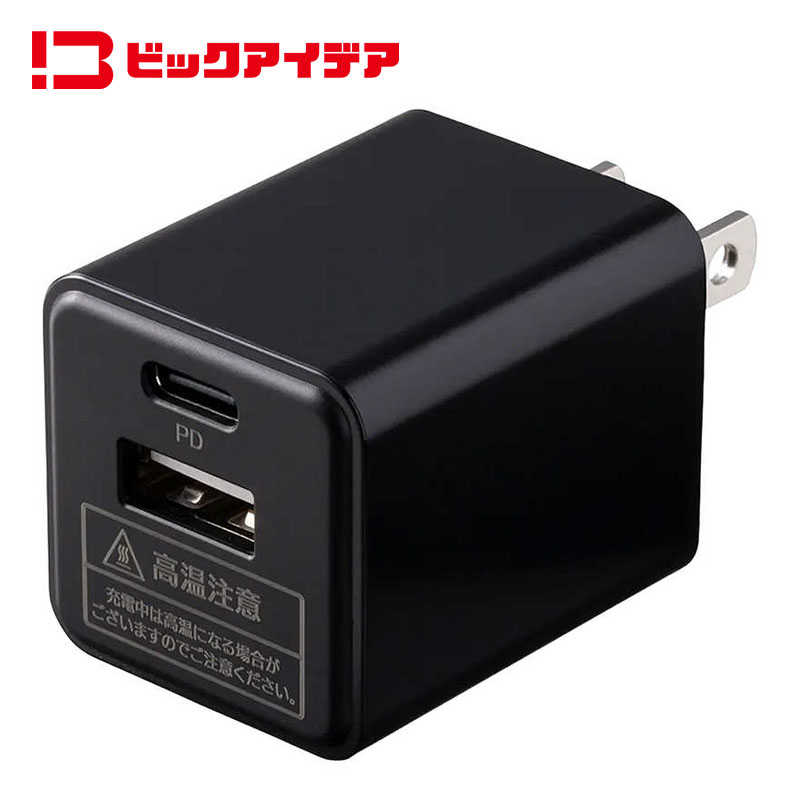 ビックアイデア ビックアイデア PDアダプター 30W ［2ポート(タイプA タイプC) / USB Power Delivery対応 / GaN(窒化ガリウム) 採用］ ブラック BIT-ACPD302AK BIT-ACPD302AK
