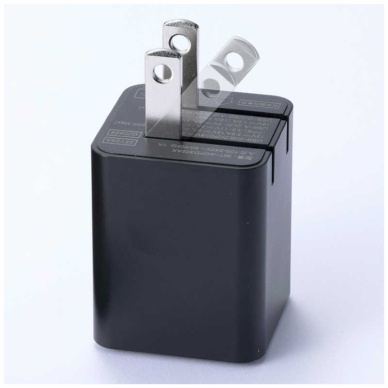 ビックアイデア ビックアイデア PDアダプター 30W ［2ポート(タイプA タイプC) / USB Power Delivery対応 / GaN(窒化ガリウム) 採用］ ブラック BIT-ACPD302AK BIT-ACPD302AK