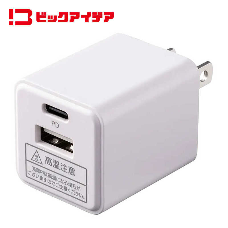 ビックアイデア ビックアイデア PDアダプター 30W ［2ポート(タイプA タイプC) / USB Power Delivery対応 / GaN(窒化ガリウム) 採用］ ホワイト BIT-ACPD302AW BIT-ACPD302AW