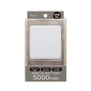 ץ Ķ̥ХХåƥ꡼5000mAh PD20W WH USB Power Deliveryб /1ݡȡ IML1C5001WH