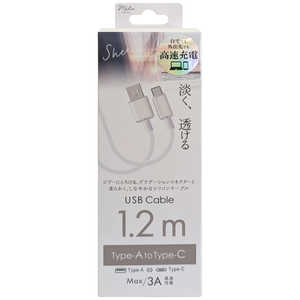 インプリンク SheerカラーType-A/Type-Cケーブル 1.2m WH IMUACHCL120WH インプリンク SheerカラーType-A/Type-Cケーブル 1.2m WH IMUACHCL120WH