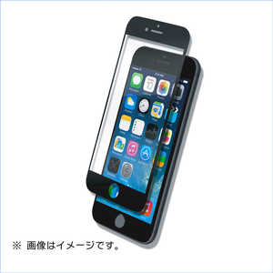 マイキー iPhone8(7)Plus用液晶保護ガラスシートフルカバータイプ ブルーライトカット B04-33304BK