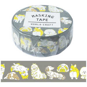 ワールドクラフト マスキングテープ15mm dog MT15034
