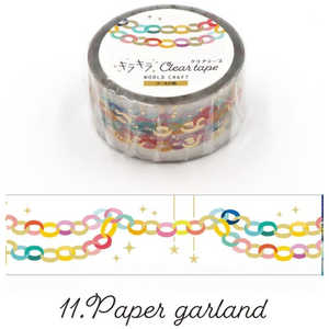 ワールドクラフト キラキラクリアテープ Paper garland KCT20011