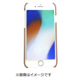 ウイルコム iPhone8専用背面本革ケースブラウン EGI8SRR01DBR(ブラ