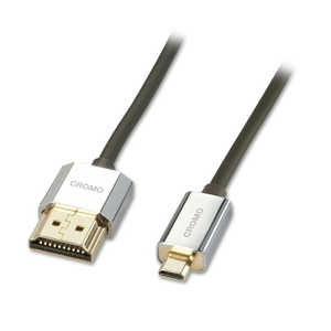 LINDY microHDMI�P�[�u�� 0.5m ver2.0 �wCROMO(�X����) LINE�x �m0.5m / HDMI��MicroHDMI / �C�[�T�l�b�g�Ή��n �V���o�[ 41680