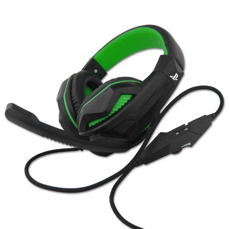 アイレックス アイレックス PS4用ゲーミングヘッドセット Green BKS4P270  