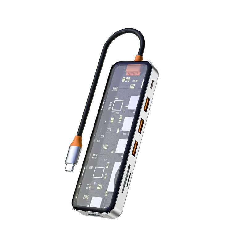 グローチャー グローチャー スケルトンデザイン Type-Cハブ Gloture ［USB Power Delivery対応］ GeeHub-Ultra GeeHub-Ultra