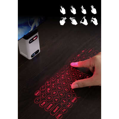 グローチャー キーボード 投影式(Android/iOS/Mac/Win) ［ワイヤレス