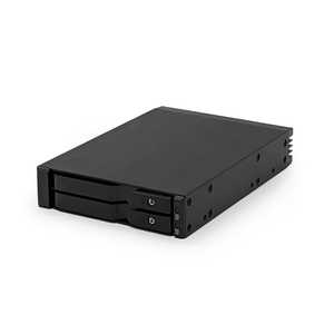 ディラック SATAリムーバブルケース ［3.5インチベイ→SSD/HDD 2.5インチ］ STACK GATE SG220 ［SATA / 2台］ ブラック DIR-SG220