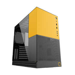 GEOMETRICFUTURE PCケース［ATX /Micro ATX /Extended ATX /Mini-ITX］Model 4 King Arthur Black ブラック / イエロー GF-M4-KAT-BK