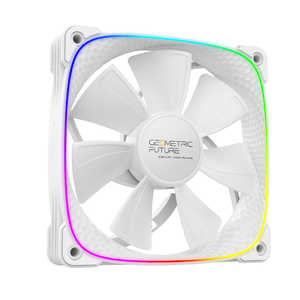 GEOMETRICFUTURE ケースファン ［120mm /1500RPM］ リバースモデル Squama 2503RW ホワイト GF-SQ-2503RW-1P