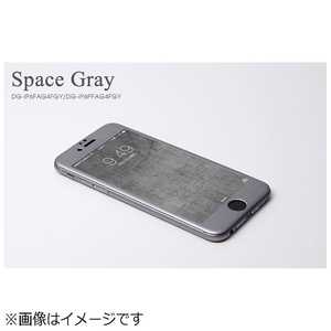 DEFF iPhone 6用 W-FACE High Grade Glass&Aluminum Screen Protector スペースグレー DGIP6FAG4FGY