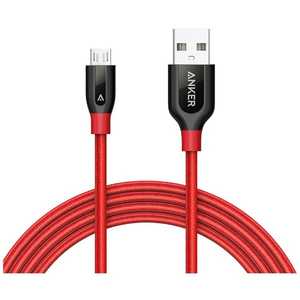 アンカー ［micro USB］PowerLine+ ケーブル （180cm）レッド [1.8m] A8143091