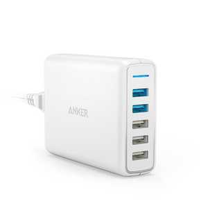 アンカー Anker Japan スマホ用USB充電コンセントアダプタ 4.8A ホワイト [5ポート/Quick Charge対応] A2054521