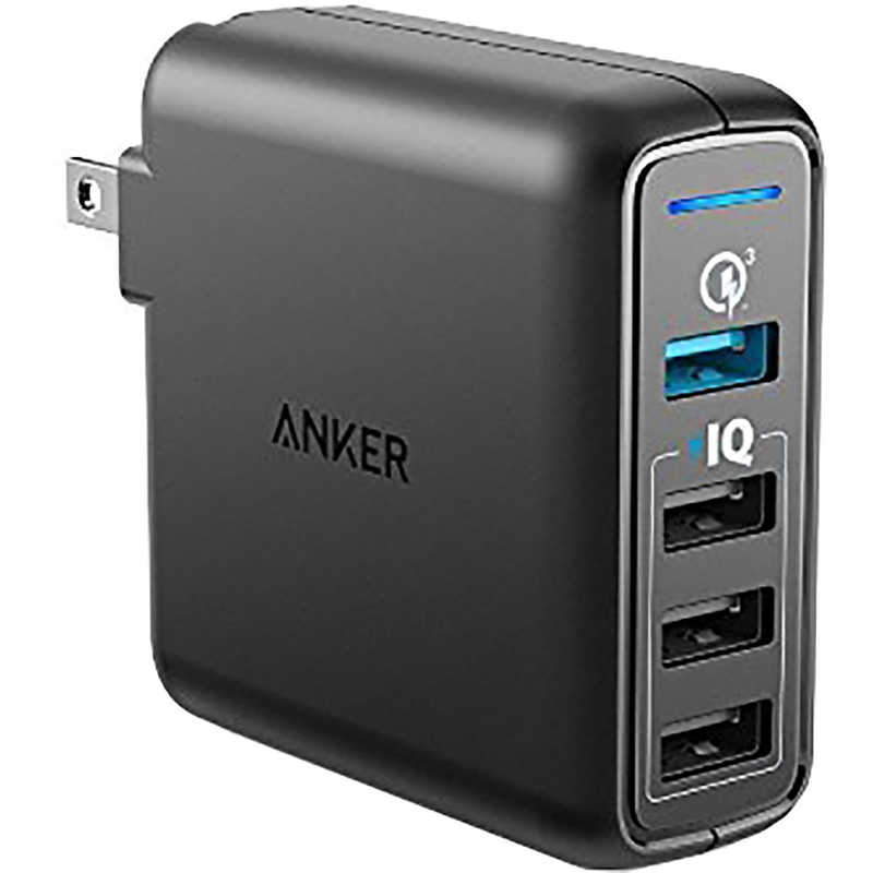 アンカー アンカー Anker PowerPort Speed 4 43.5W スマホ用USB充電コンセントアダプタ ブラック [4ポート/Quick Charge対応] A2040111 A2040111
