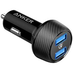 アンカー Anker Japan ［USB給電］車載用 - USB充電器 3A ブラック [2ポート/Quick Charge対応] A2228011