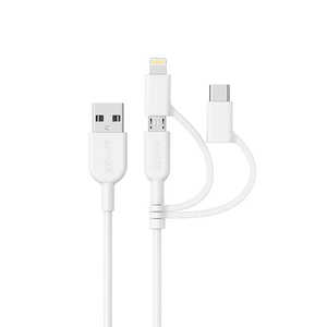 アンカー Anker Japan Anker PowerLine II 3-in-1 ケーブル white A8436021