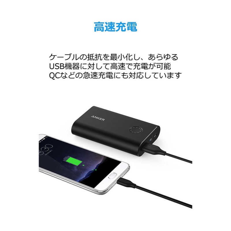 アンカー Anker Japan アンカー Anker Japan Anker 【3本セット】PowerLine USB-C & USB-A 3.0ケーブル black B8163013 B8163013