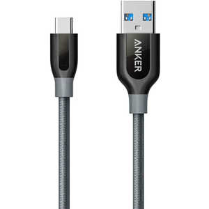 アンカー Anker Japan Anker PowerLine＋ USB-C ＆ USB-A ケーブル 0.9m グレー A81680A2