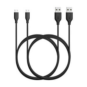 アンカー Anker Japan Anker 【2本セット】PowerLine Micro USB ケーブル (1.8m) black B8133013