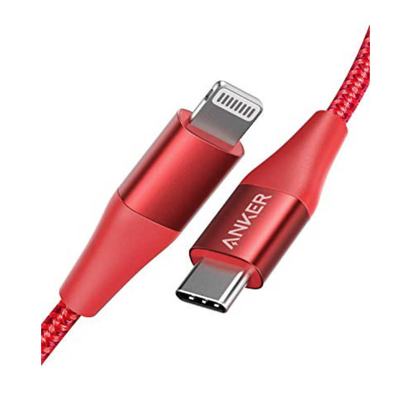 アンカー Anker Japan アンカー Anker Japan Anker PowerLine+ II USB-C ＆ ライトニング ケーブル(0.9m) red A8652091 A8652091