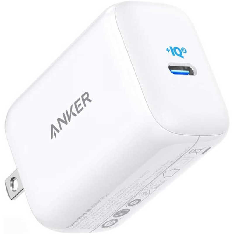アンカー Anker Japan アンカー Anker Japan Anker PowerPort III 45W Pod white ホワイト [1ポート/USB PD対応/GaN(窒化ガリウム) 採用] A2711121 A2711121