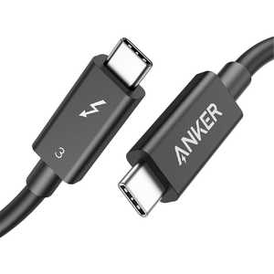 アンカー Anker Japan Anker USB-C＆USB-C Thunderbolt 3 ケーブル (0.7m ブラック) black ［USB Power Delivery対応］ A8858011