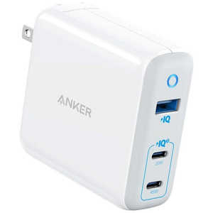 アンカー Anker Japan Anker PowerPort III 3-Port 65W Elite white A2034121 [3ポート /USB Power Delivery対応 /GaN(窒化ガリウム) 採用] A2034121