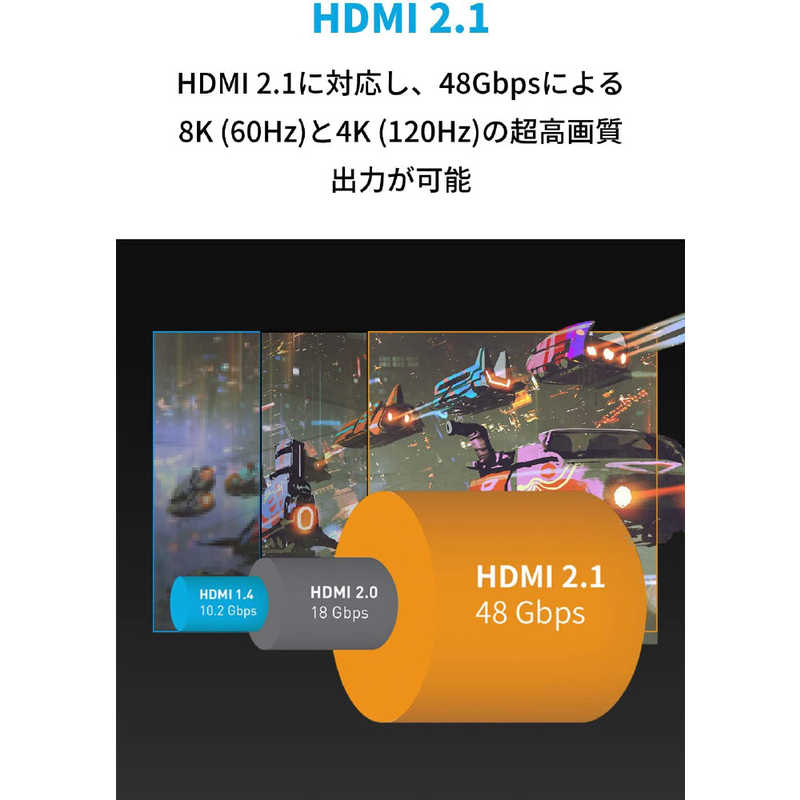 アンカー Anker Japan アンカー Anker Japan HDMIケーブル ブラック [2m /HDMI⇔HDMI /スタンダードタイプ /8K対応] A8743011 A8743011