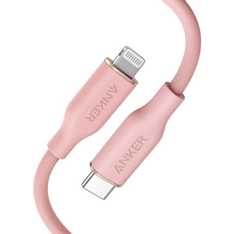 アンカー Anker Japan アンカー Anker Japan Anker Powerline 3 Flow USB-C & ライトニング ケーブル(0.9m ピンク) pink [約0.9m] A8662051 A8662051