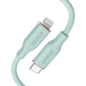 アンカー Anker Japan Anker Powerline 3 Flow USB-C & ライトニング ケーブル(0.9m ミントグリーン) green ミントグリーン [約0.9m] A8662061