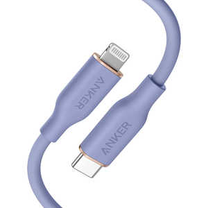 AJ[ Anker Japan Anker Powerline 3 Flow USB-C & CgjO P[u(0.9m x_[) purple x_[ [0.9m] A86620Q1