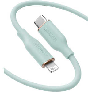 アンカー Anker Japan Anker Powerline 3 Flow USB-C & ライトニング ケーブル(1.8m ミントグリーン) green ミントグリーン [約1.8m] A8663061