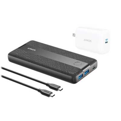 モバイルバッテリー+USB充電器セット Anker PowerCore 19K 60W +