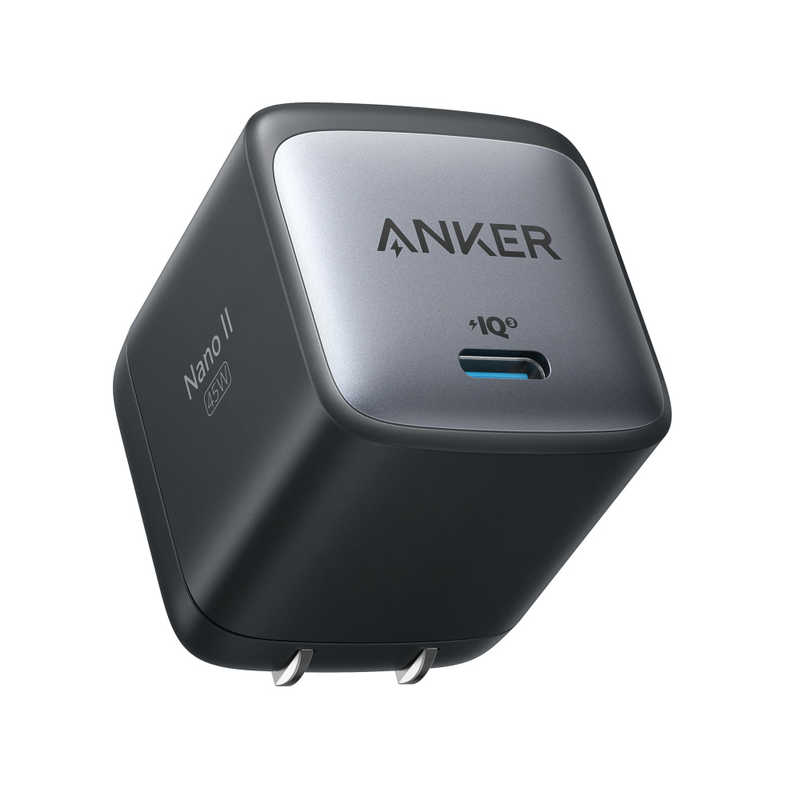 アンカー Anker Japan アンカー Anker Japan Anker Nano II 45W black [USB PD対応/1ポート/GaN(窒化ガリウム) 採用] A2664N11 A2664N11