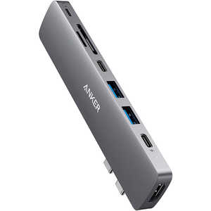 アンカー Anker Japan MacBook Pro / Air用 USB PD対応 100W ドッキングステーション グレー [USB Power Delivery対応] A83810A2