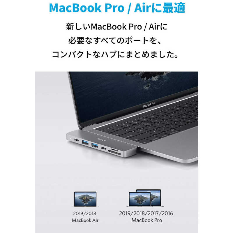 アンカー Anker Japan アンカー Anker Japan Anker PowerExpand Direct 7-in-2 USB-C PD メディア ハブ gray A83710A2 A83710A2 A83710A2