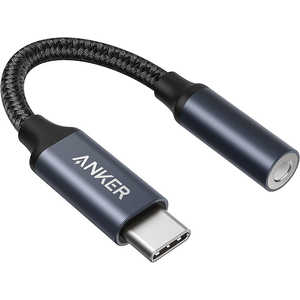 アンカー Anker Japan オーディオ変換プラグ [USB-C オス→メス φ3.5mm] ダークグレー A81950Z1