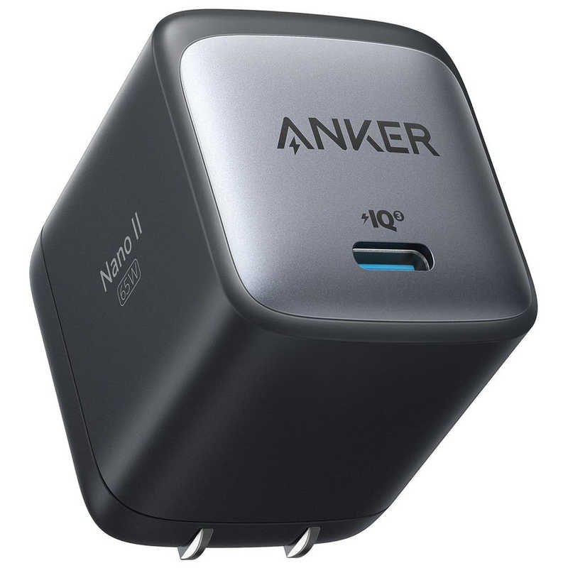 アンカー Anker Japan アンカー Anker Japan Anker Nano II 65W black A2663N11  1ポート  USB Power Delivery対応  GaN(窒化ガリウム) 採用  A2663N11 A2663N11
